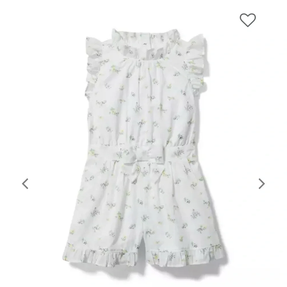 Janie and Jack White Floral Ruffle Romper